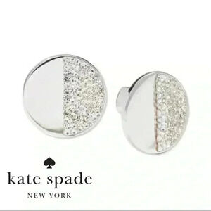 NWT KATE SPADE Silver-tone Pave Earrings